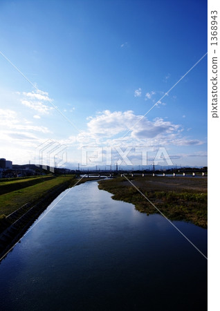 Tama river from Sekido bridge 1368943