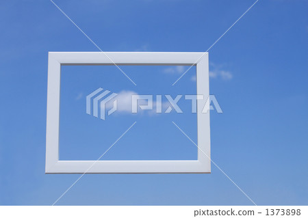 Blue sky and white frame 03 1373898