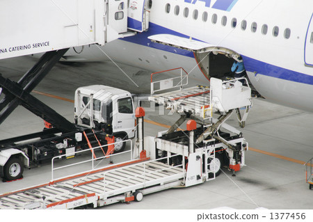 Car transport vehicle working at airfield 1377456