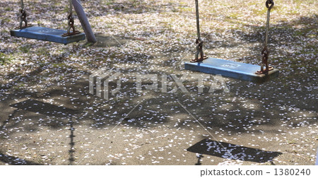 swings, swing, cherry blossom petal 1380240