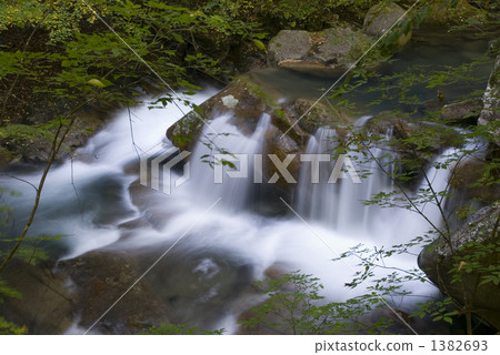 Waterfall without name of Nishizawa Valley (Yamanashi City, Yamanashi Prefecture) 1382693