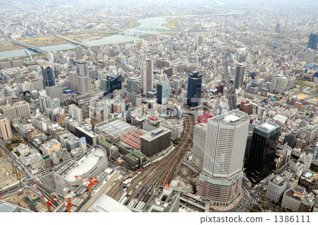 Aerial view from Osaka Station 1386111