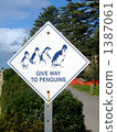 Penguin preferred road sign 1387061