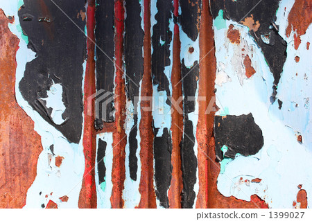 Paint has peeled off Rusted metal wall Paint has peeled off Rusted metal wall 1399027