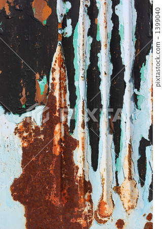 Paint has peeled off Rusted metal wall 1399040