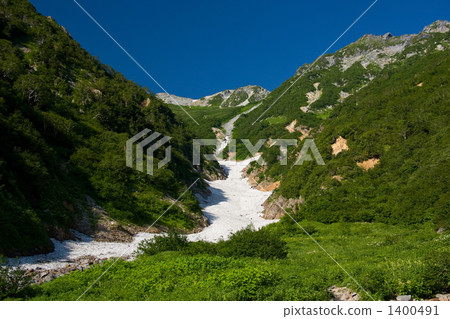 北阿爾卑斯山二宮雪河和Kinomino dake 1400491