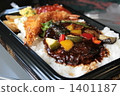 fried shrimp, bento, box lunch 1401187