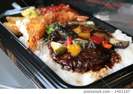 炸蝦 便當 午餐盒 1401187