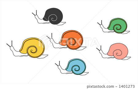 Snail Marching - Stock Illustration [1401273] - PIXTA