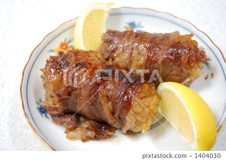 Handmade at our house! meat wrapped rice ball Handmade at our house! meat wrapped rice ball 1404030