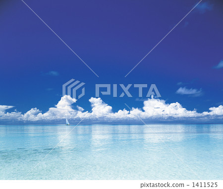 Emerald Blue Sea and Ice Cloud 1411525