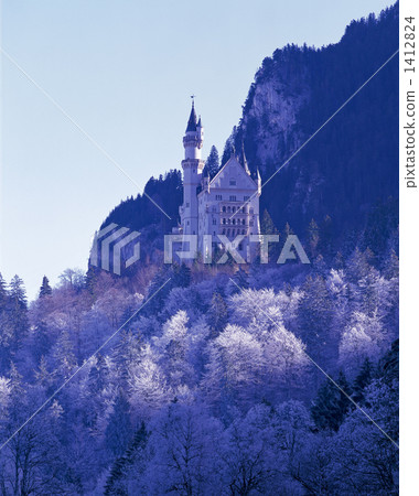 Neuschwanstein castle of fog ice 1412824