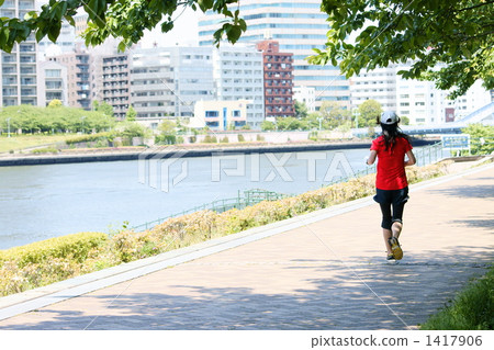 Jogging at Riverside Jogging at Riverside 1417906