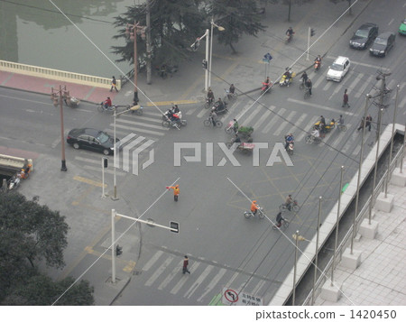 四川成都清晨通勤風光 1420450