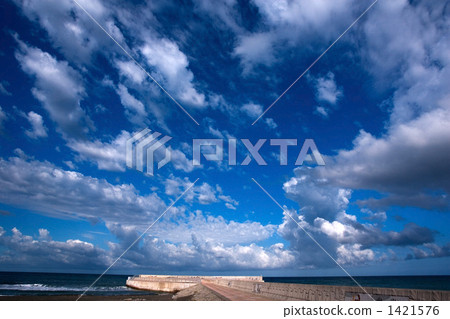 金色沙灘Murei的夏日天空 1421576