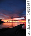 sunset, jetty, pier 1435467