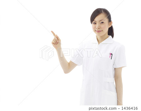 醫療女護士·手指指向變化 1436416