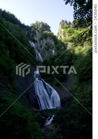 Hagoromo Falls in Tenjin Gorge in Hokkaido 1436840