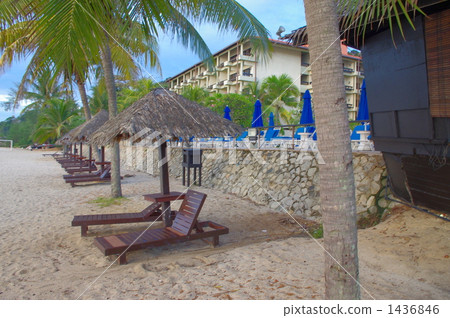 sand beach, sandy beach, beach chair 1436846