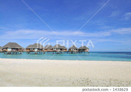overwater villa, over-water cottage, sand beach 1438629