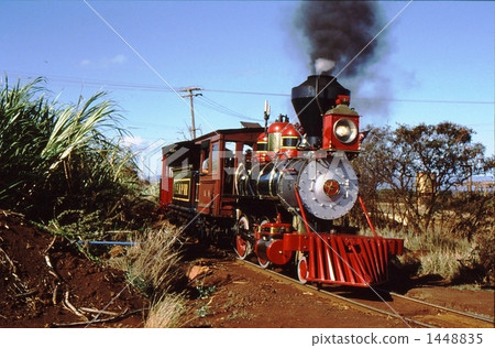 Sugarcane train goes Hawaii Maui island 1448835