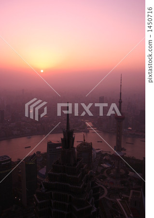 Evening view of Shanghai from Shanghai World Financial Center Evening view of Shanghai from Shanghai World Financial Center 1450716