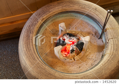 brazier, tongs, charcoal fire 1452620