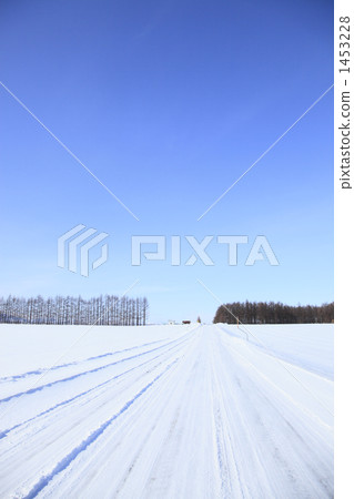 Snow-covered road  1453228