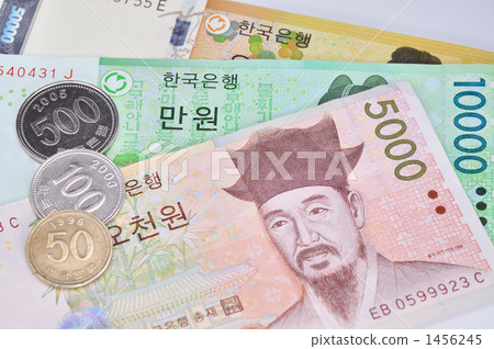 韓國鈔票硬幣首爾 韓國鈔票硬幣首爾 1456245
