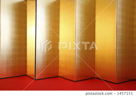 金葉覆蓋的屏風 婚禮 結婚 1457151