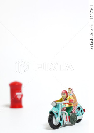 Post and motorcycle 1457561
