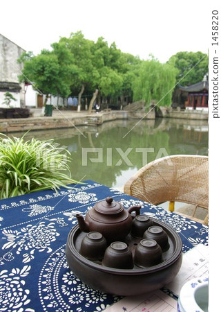 Chinese cafe landscape on the bank of Gangnam Canal 1458220