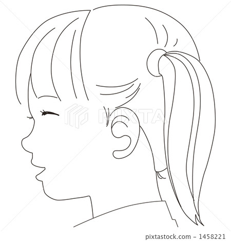 line drawing, young girl, girl 1458221