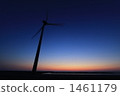 風車在黃昏（水平構圖） 1461179