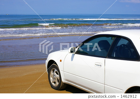 海和白色汽車 1462912