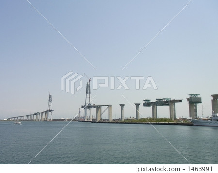 New Qin Bridge under construction (Oriental Bridge) New Qin Bridge under construction (Oriental Bridge) 1463991