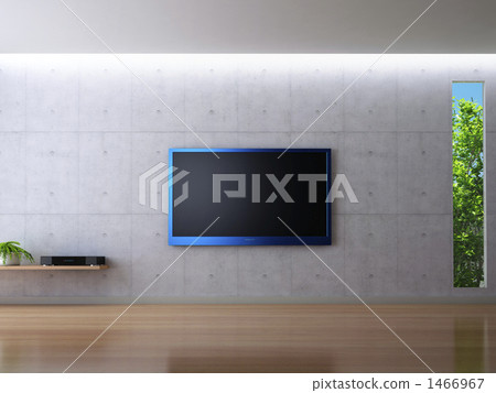 現代客廳和液晶電視 1466967