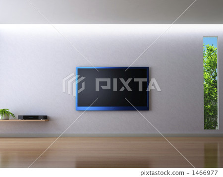 Modern living room and LCD TV 1466977