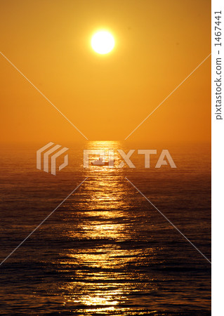 fishing boat, surface of the sea, sunrise 1467441
