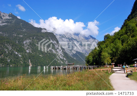 德國貝希特斯加登湖Königsz和Watzmann山脈 德國貝希特斯加登湖Königsz和Watzmann山脈 1471733