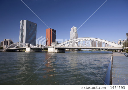 Sumidagawa和Kachidogaki Bridge 1474593