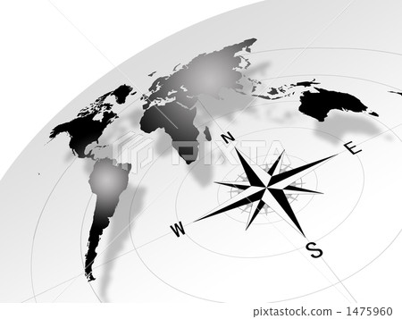 World map and compass 1475960