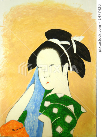 Ukiyo-e style arrangement beautiful painting Edo Komachi 1477420