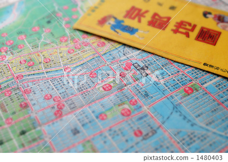 Stock Photo: map, antique map, missed