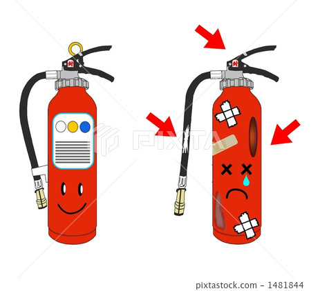 滅火器破損的比較 滅火器破損的比較 1481844