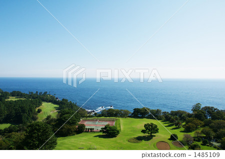 tennis court, surface of the sea, blue water 1485109