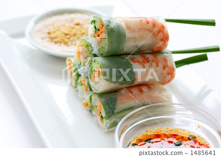 去kung,未加工的春捲,越南食物 去kung,未加工的春捲,越南食物 1485641