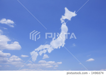 Map of clouds in Japan 1496874