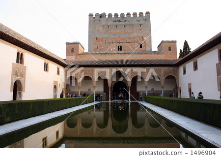 Aryanes庭院以阿爾罕布拉宮的中心而聞名。 1496904