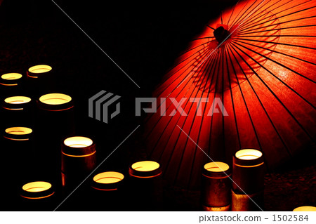 bamboo lantern, japanese umbrella, yamaga 1502584